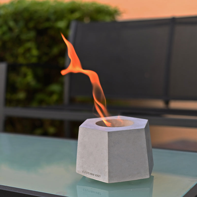 Colsen Hex Tesla Concrete Tabletop Fire Pit Brookstone