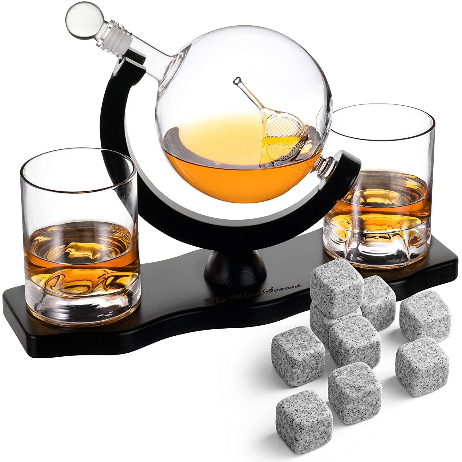 het formulier Handelsmerk Eigenlijk Globe Whiskey Decanter Set with 2 Liquor Glasses - Tennis Whisky Decan |  Brookstone