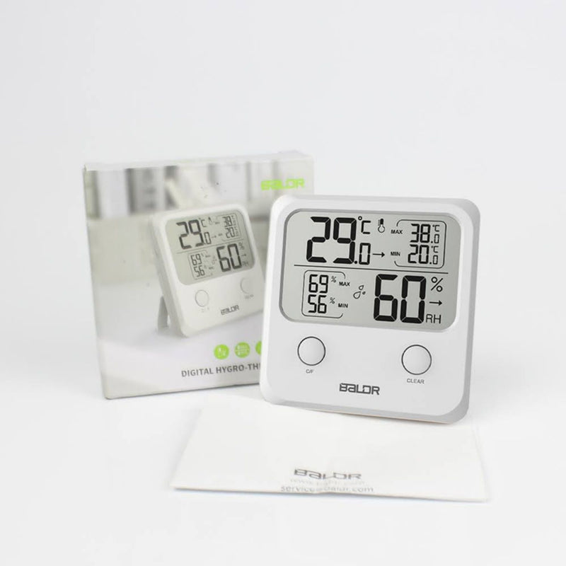 BALDR Digital Mini Hygrometer & Indoor Thermometer - Monitor Room
