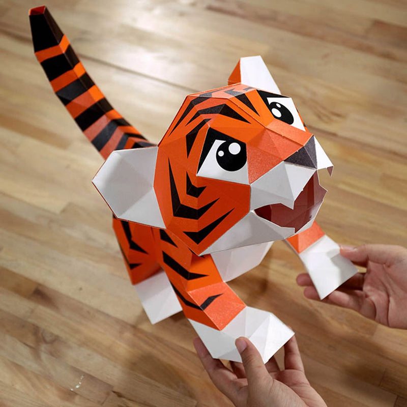 Tiger 3D Art Board Print for Sale by KROKOTON