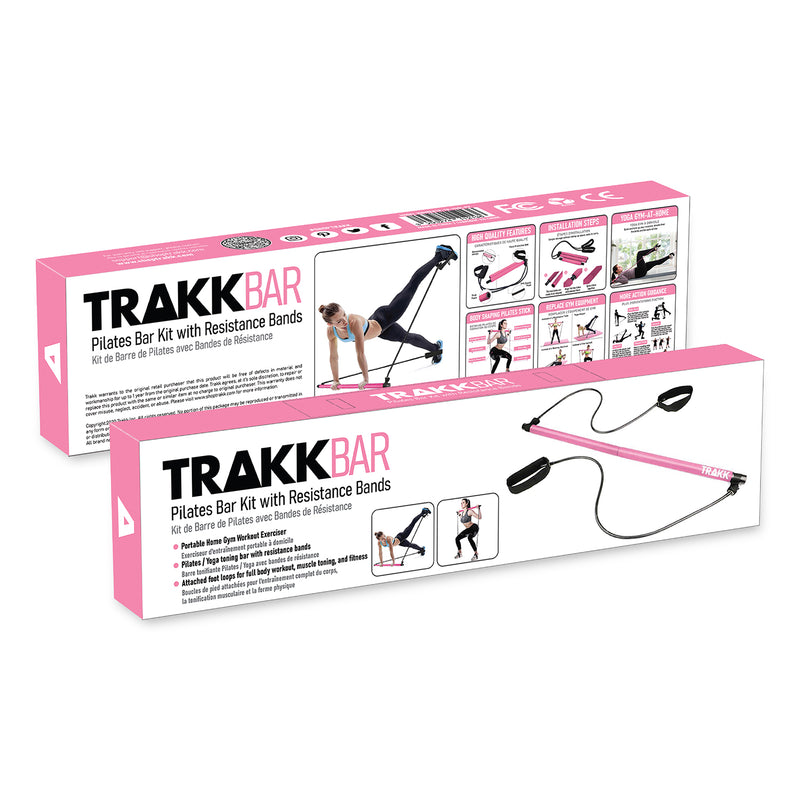 Portable Pilates Bar Kit with Resistance Band Yoga Pilates Stick Exercise  Toning