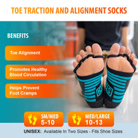  ReachTop Toe Separator Socks, 3 Pairs Foot Alignment