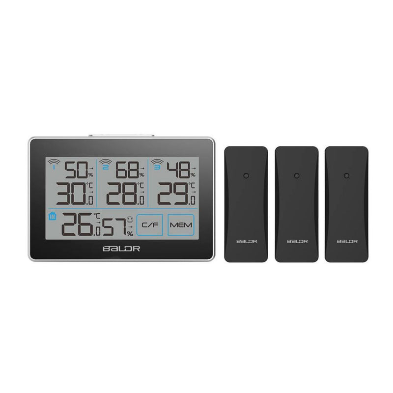 BALDR Indoor Outdoor Wireless Weather Station With 3 Sensors