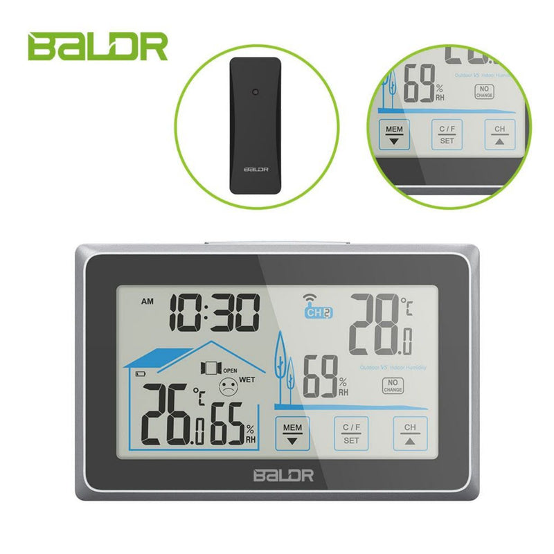  Zilloden Indoor Outdoor Thermometer Wireless, Mini