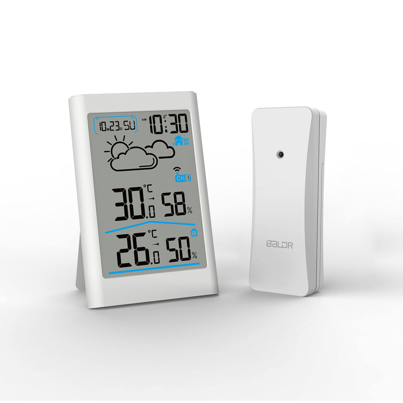 BALDR Weather Station Wireless Indoor Outdoor Thermometer - Color