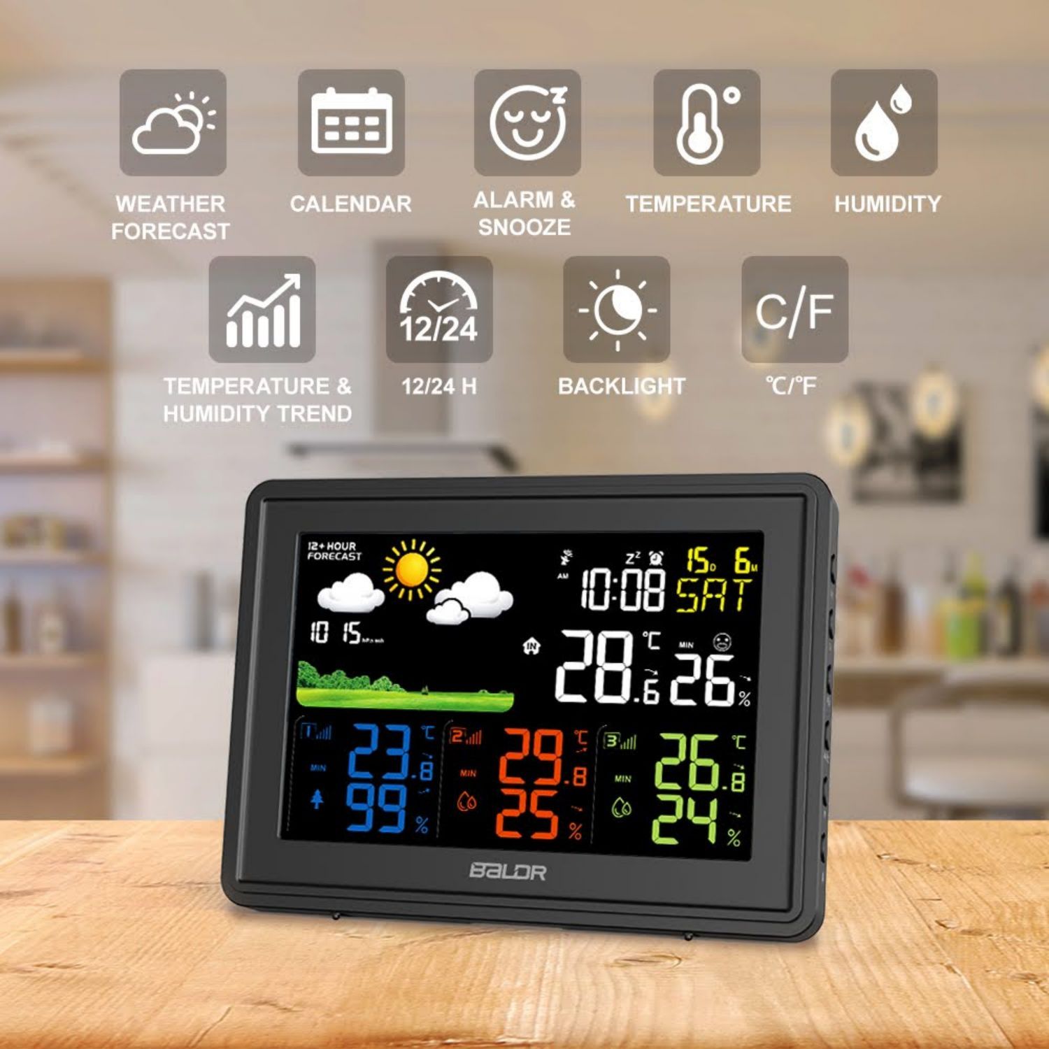 BALDR Atomic Wireless Weather Station Brookstone