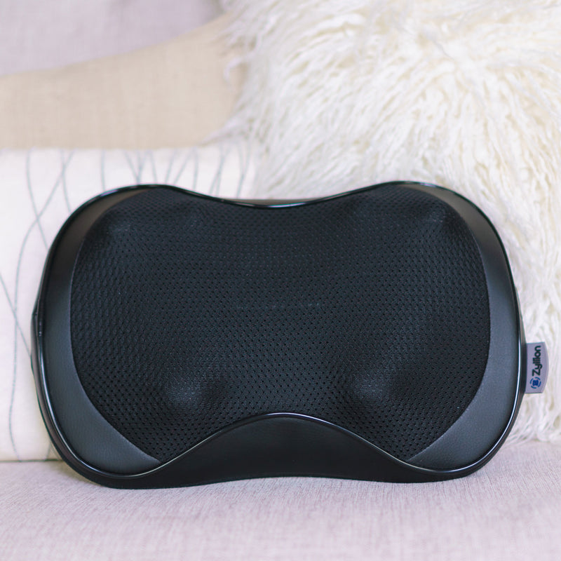 Zyllion Back Neck Shiatsu Massager - Kneading Massage Pillow with Heat for  Shoulders, Lower Back, Feet, and Legs (ZMA-25) 