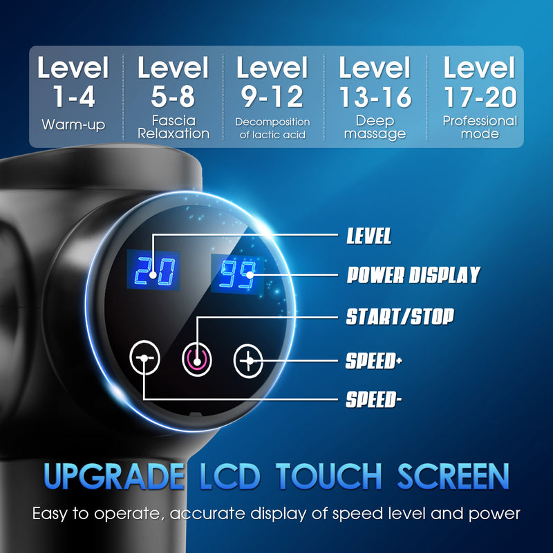 99 Speed LCD Touch Screen Deep Massage Gun Muscle Relaxing Machine