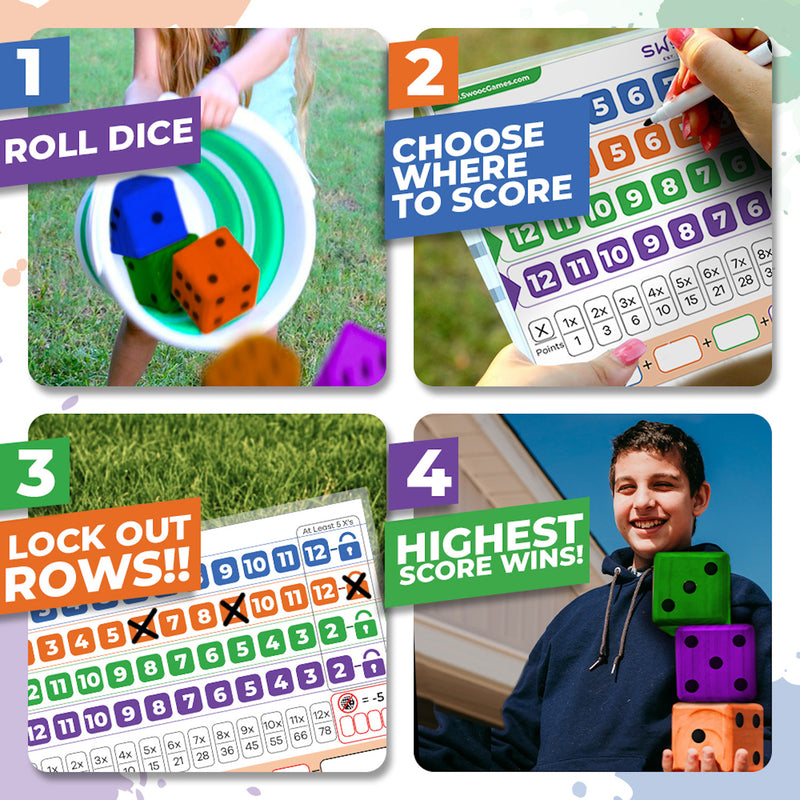 Giant Quick Dice Yardzee Farkle All Weather Brookstone