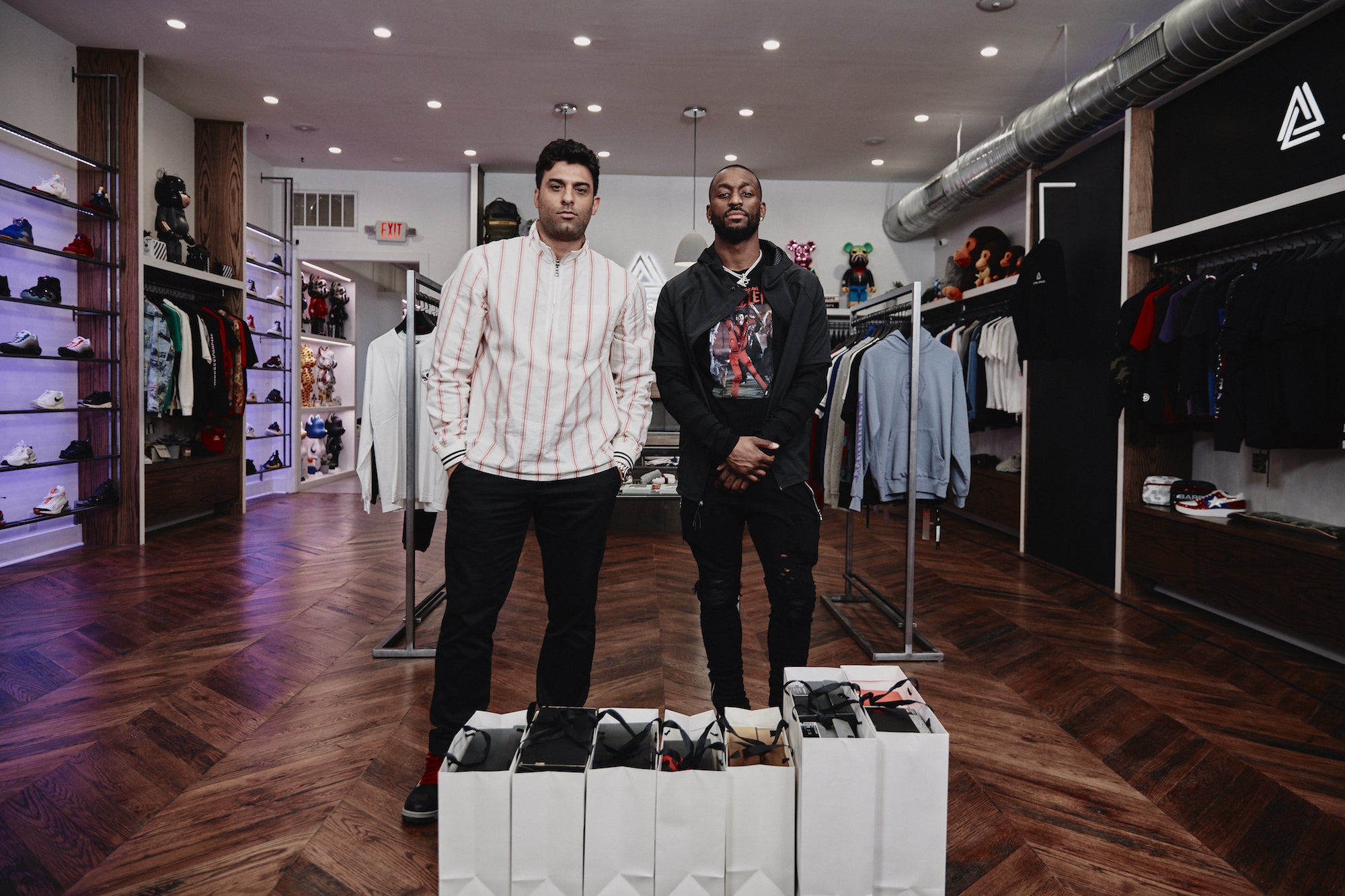 sneaker shopping with complex store