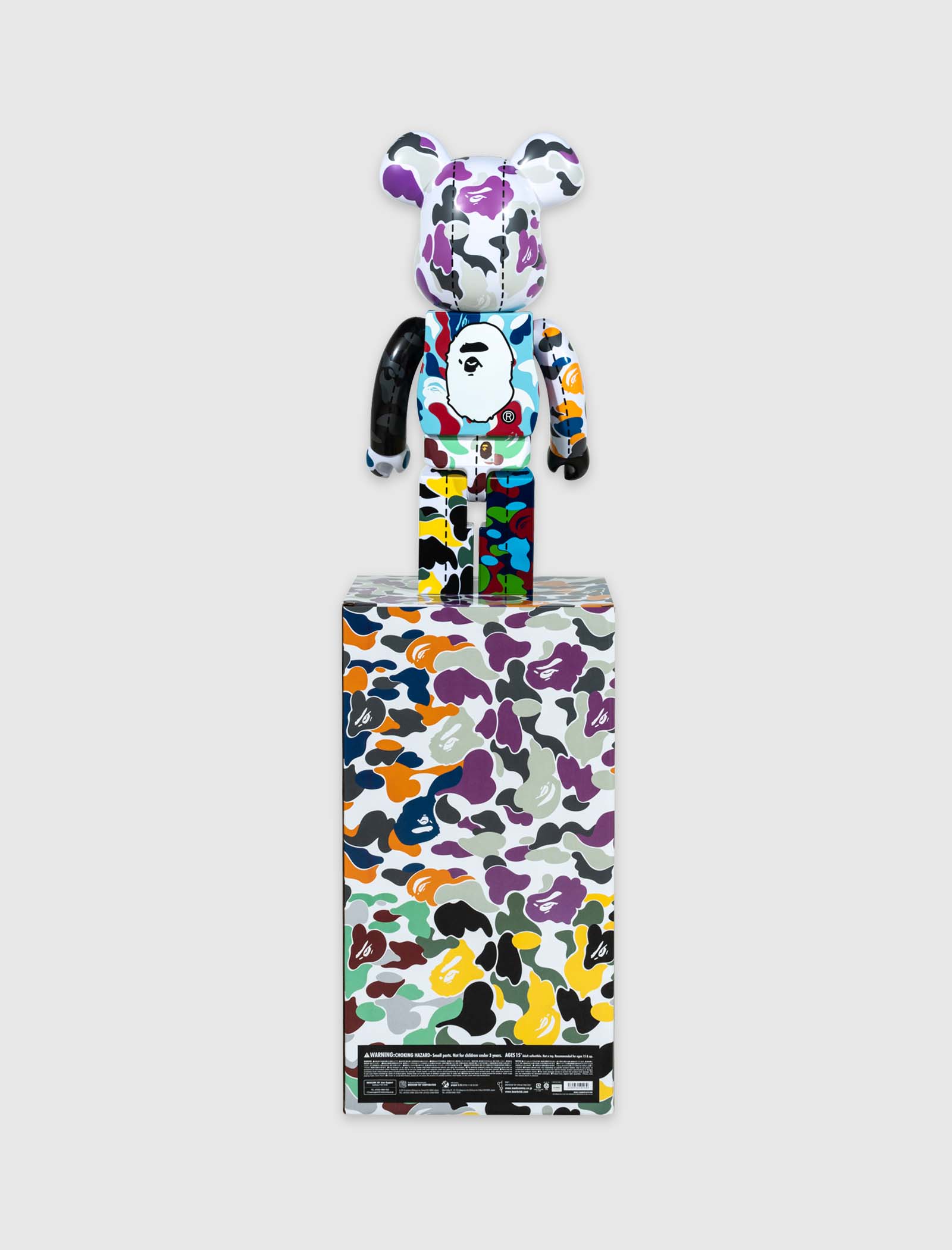 MEDICOM A BATHING APE 28TH ANNIVERSARY CAMO #1 1000% BEARBRICK