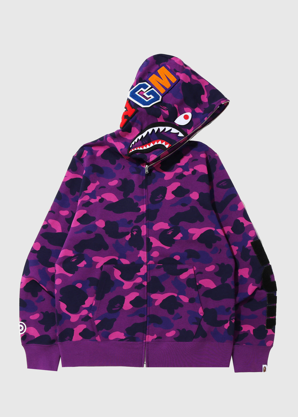 blue and purple bape jacket