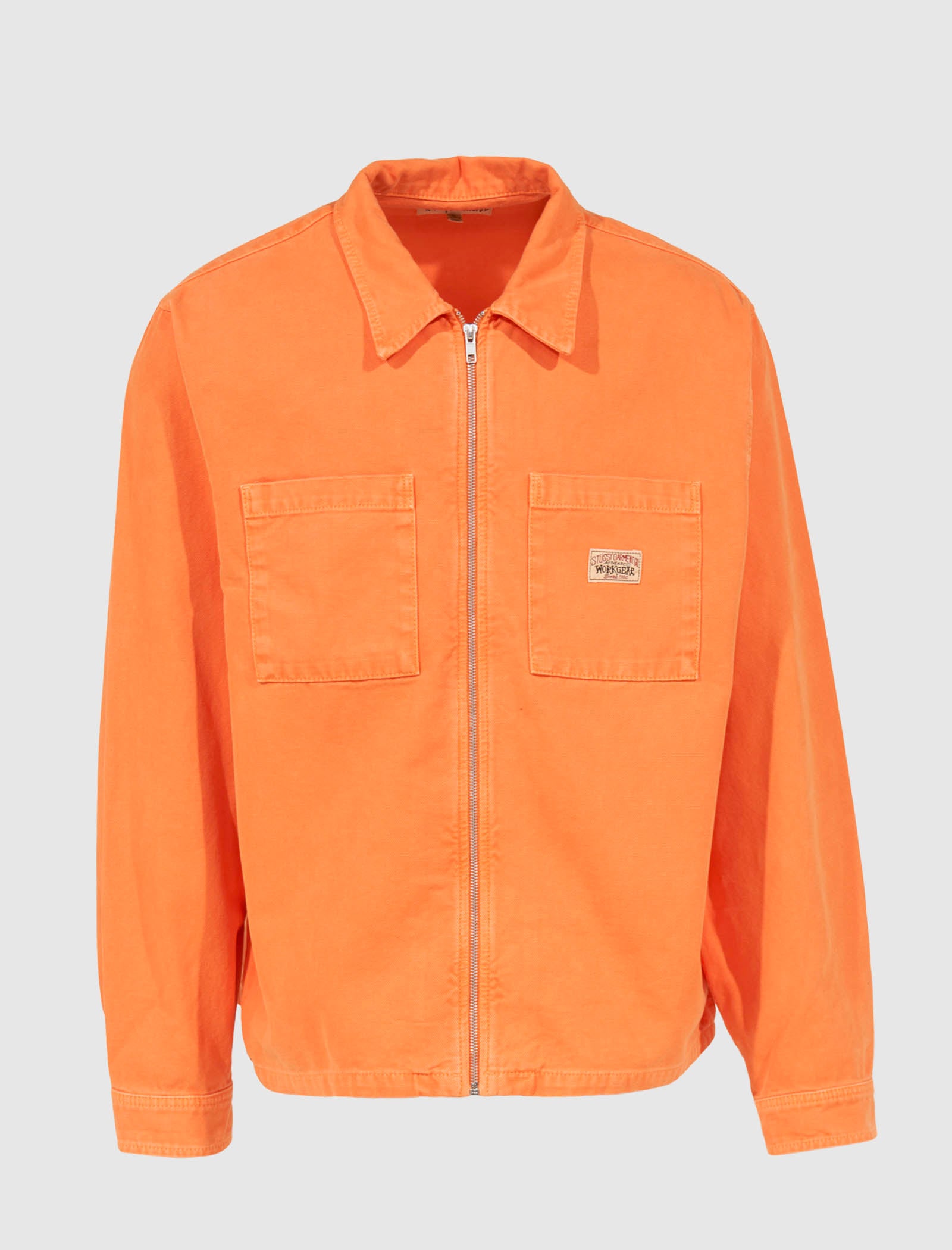 STÜSSY WASHED CANVAS ZIP SHIRT