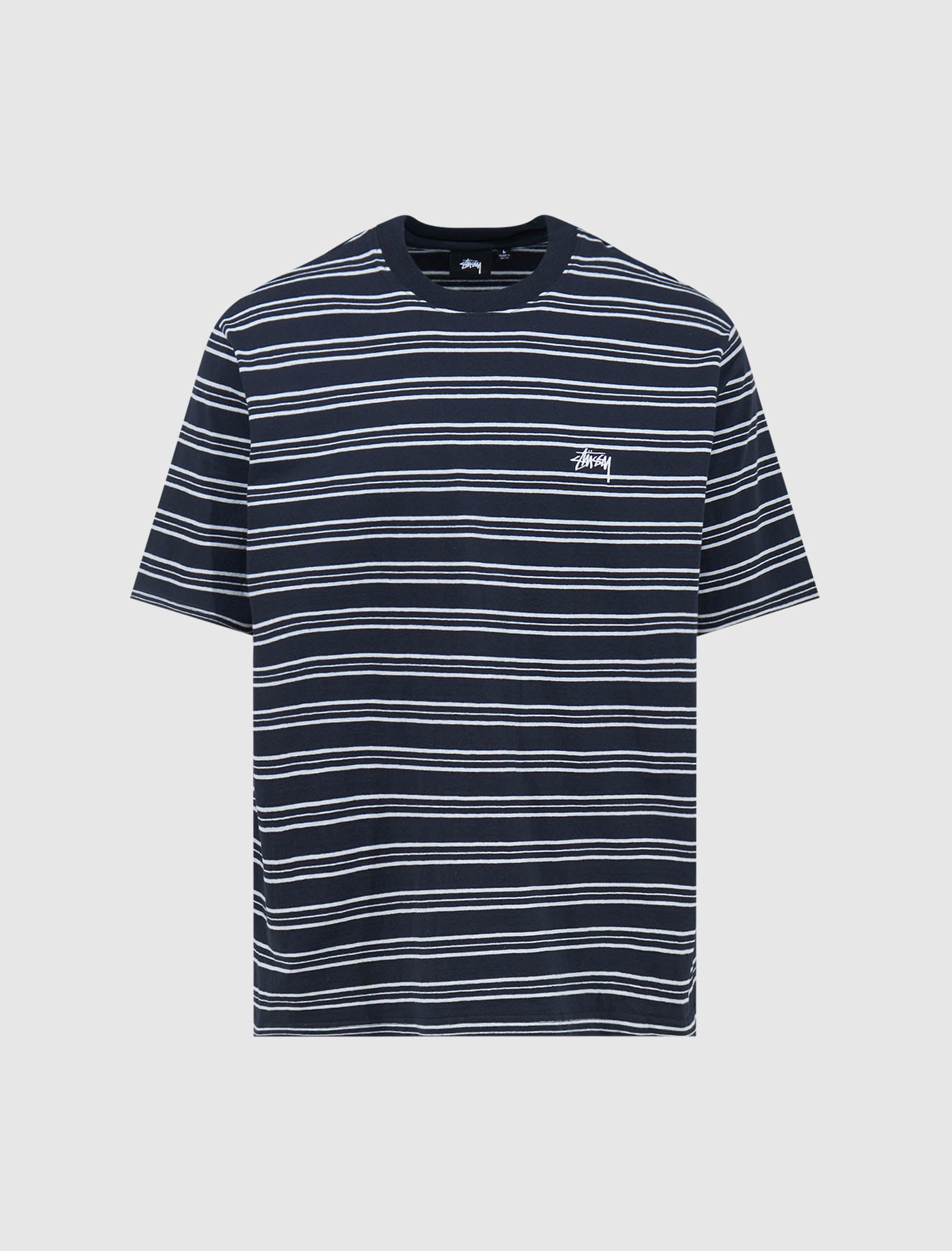 STUSSY STRIPED CREW T-SHIRT