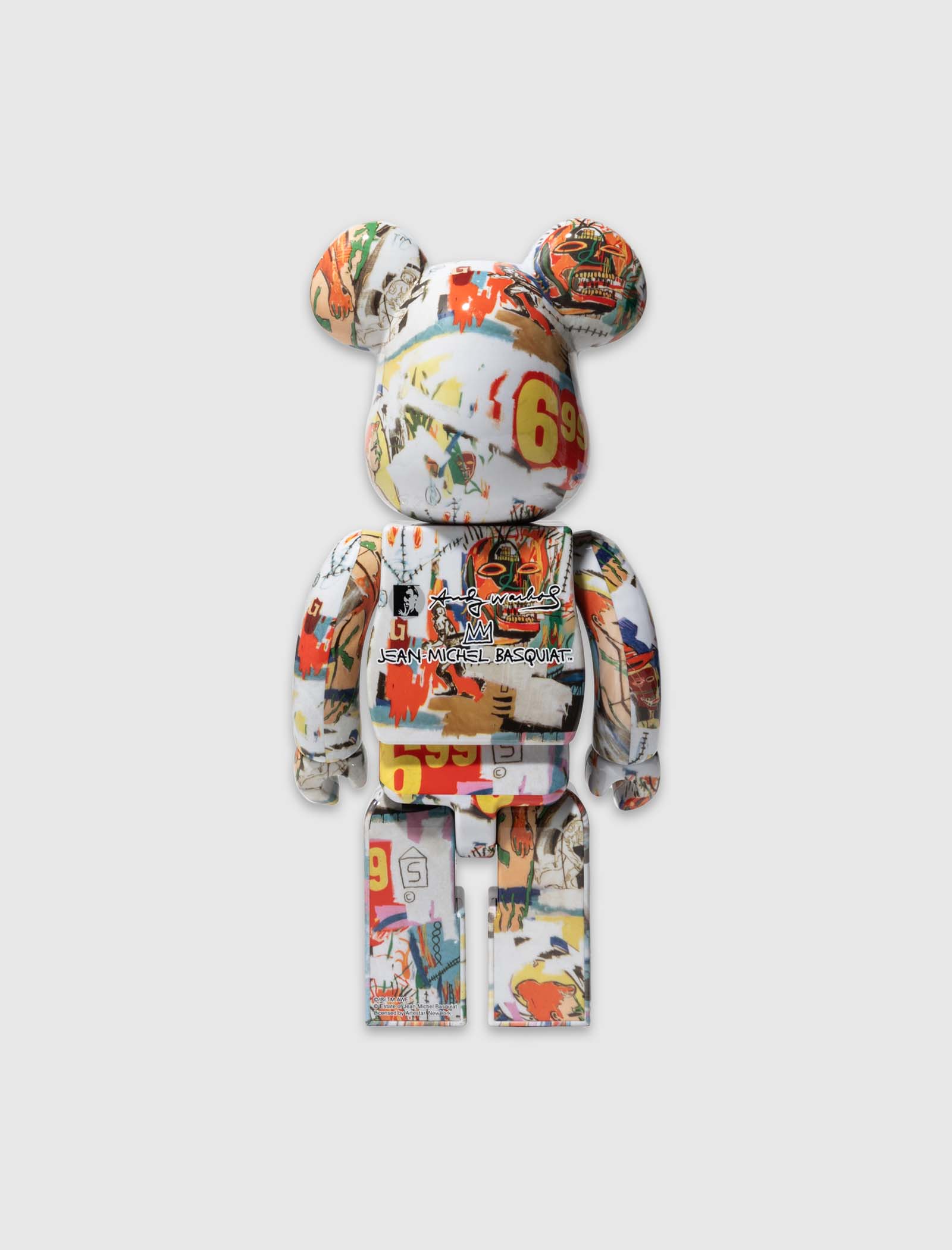 MEDICOM ANDY WARHOL X JEAN-MICHEL BASQUIAT BEARBRICK 400%