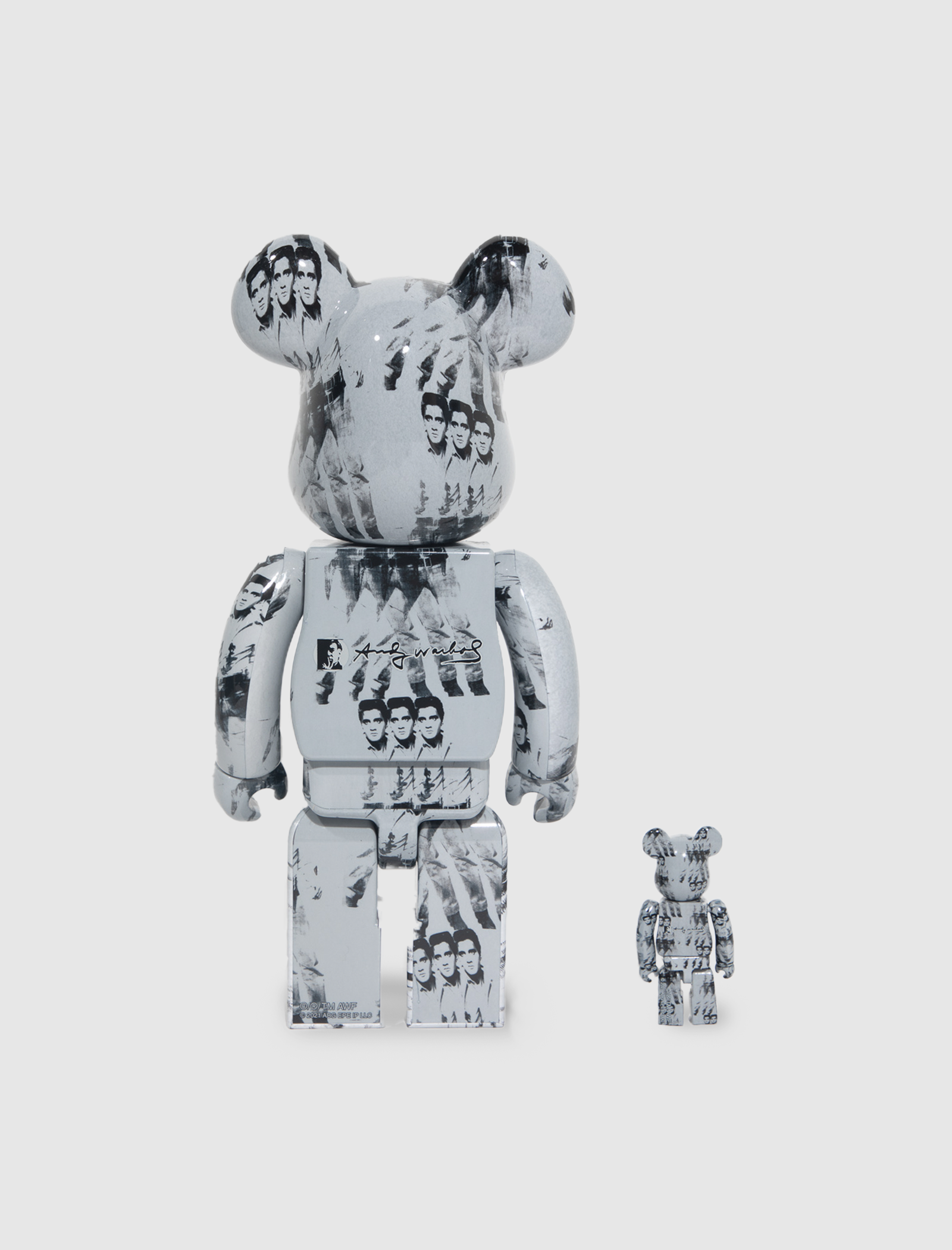 BEARBRICK ANDY WARHOL ELVIS PRESLEY 100% + 400%