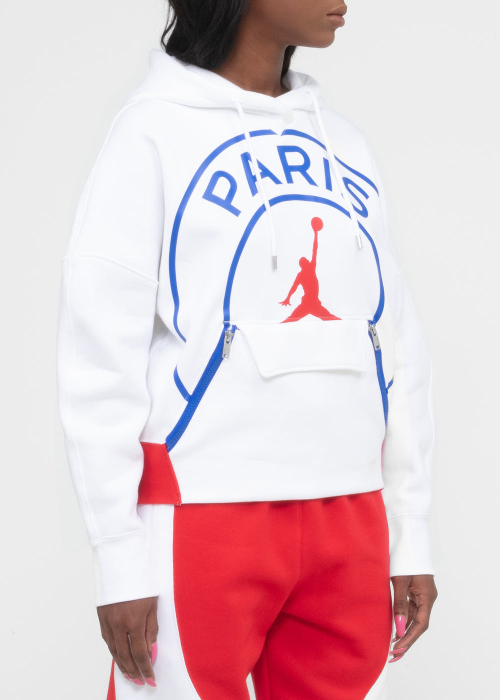 WOMEN'S AIR JORDAN PSG HOODIE [WHITE 