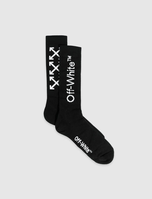 Arrow Mid Calf Socks in white