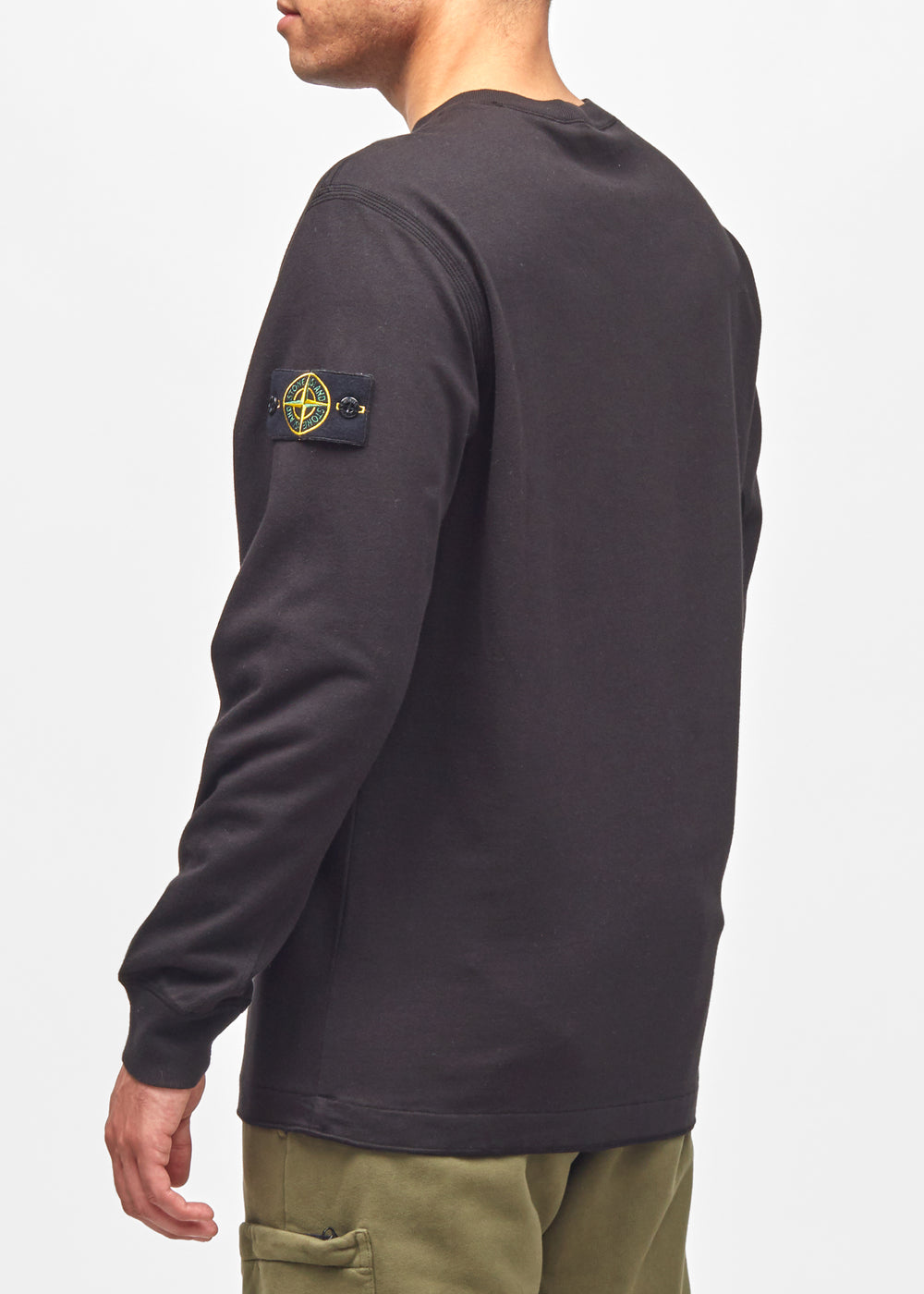 stone island crewneck black