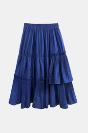 Trendsi Accordion Pleated Elastic Waist Tiered Skirt