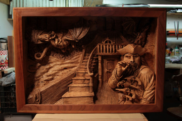 6 Months Carving a Huge Wall Art from a Piece of Wood 