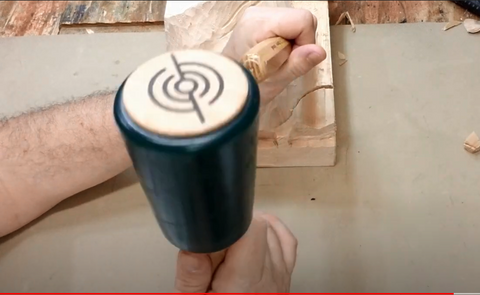 you can even hold a carver's mallet with just your wrist or your fingers