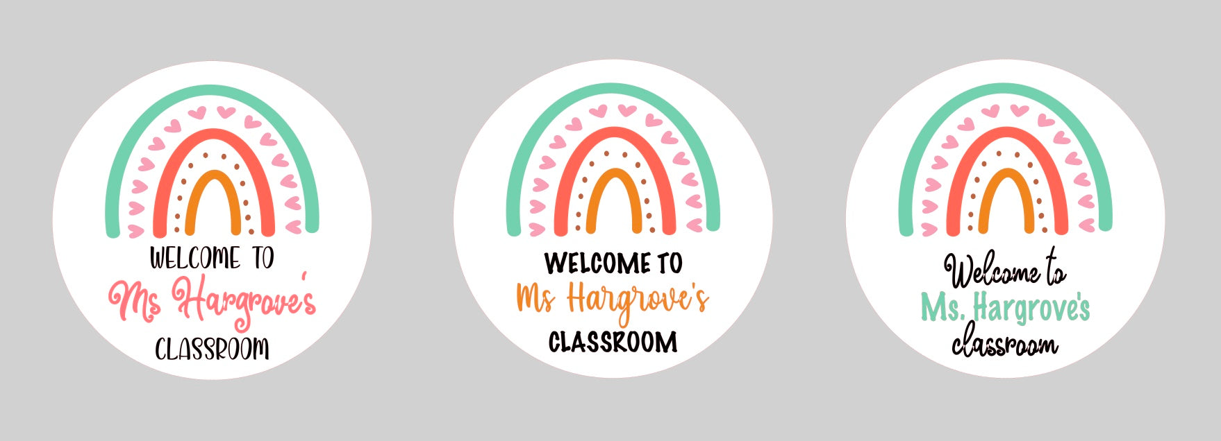 Rainbow Classroom Sign