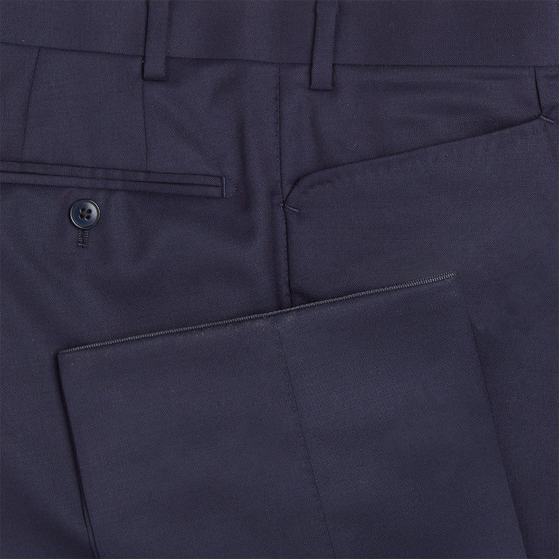 Dark Navy Twill Double Breasted Conduit Cut Suit