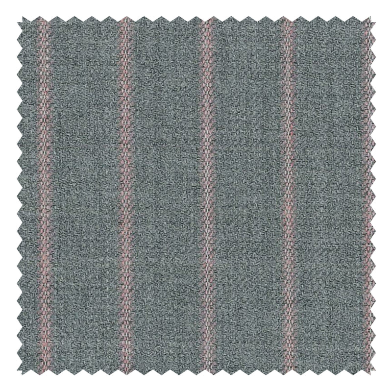Silver/Pink Guarded Stripe "Cape Horn" Suiting