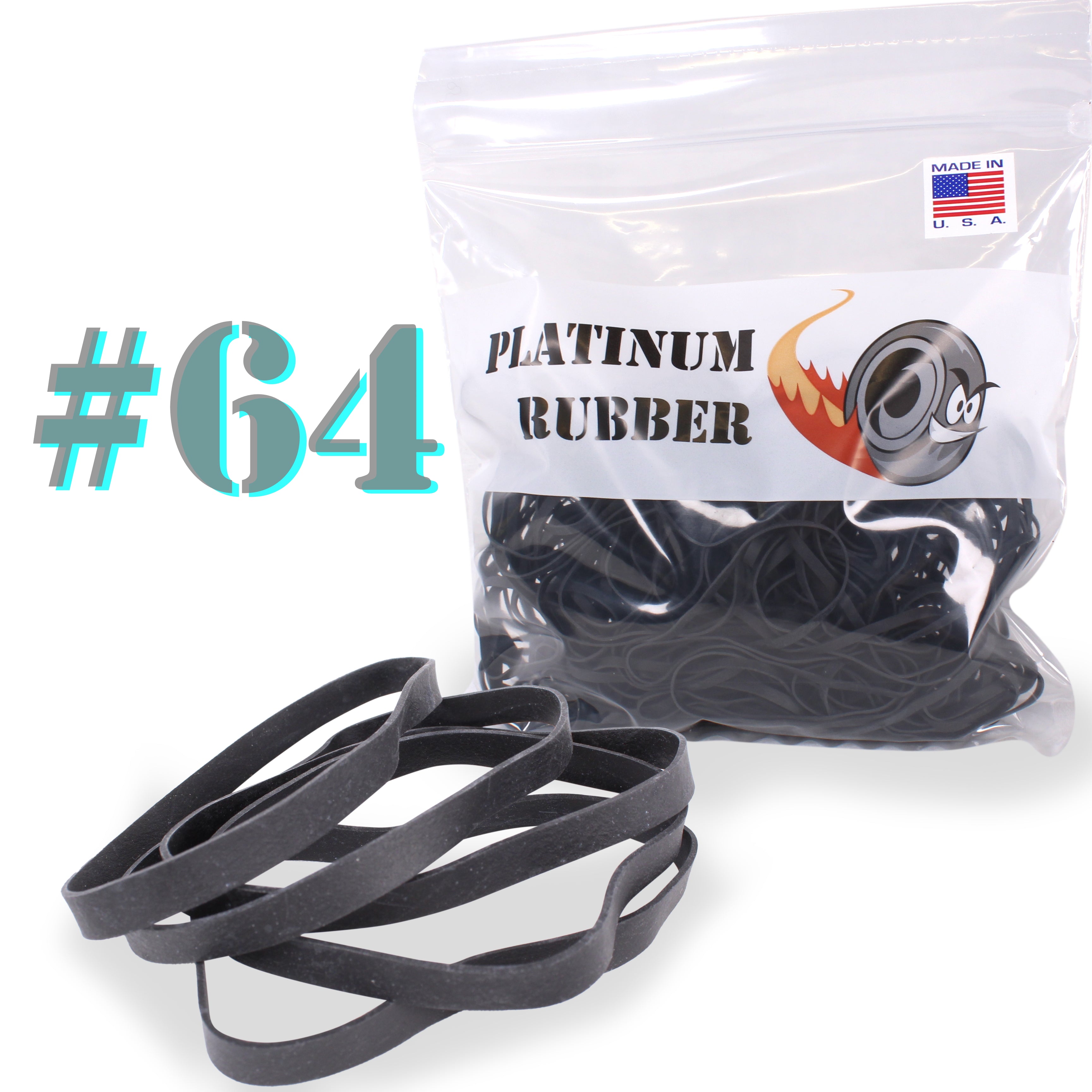 33 Black Rubber Bands (3.5 x 1/8) – Platinum Rubber
