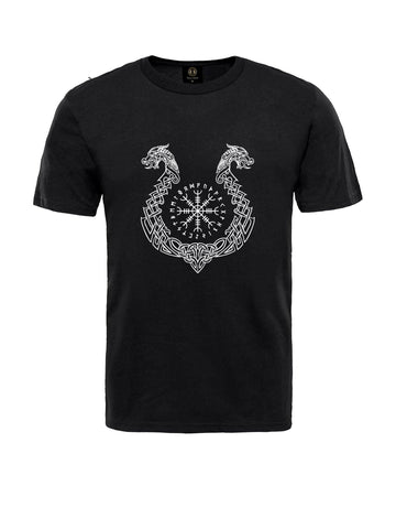 York Viking Aegishjalmur Helm of Awe T-Shirt-Black