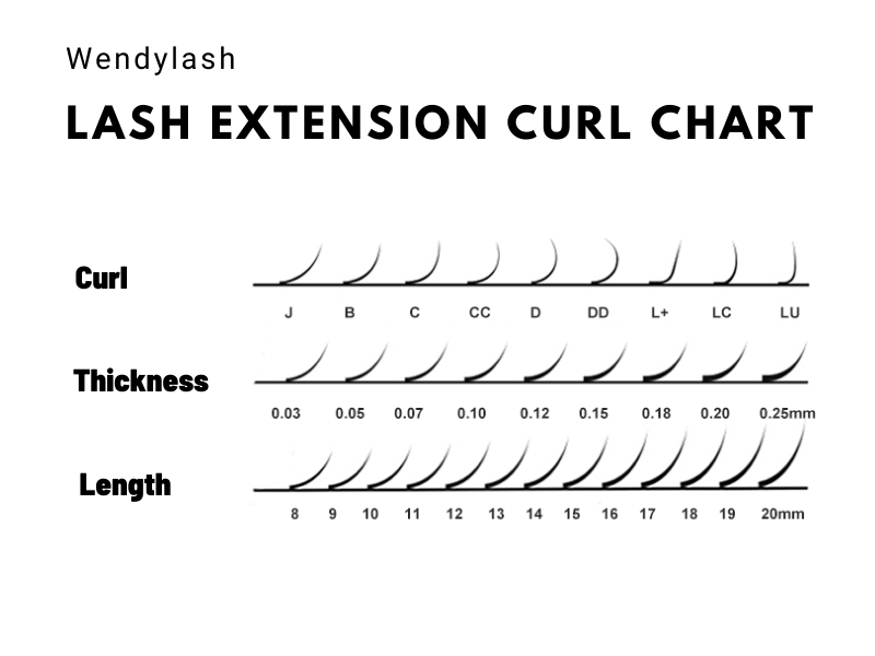 lash extensions chart