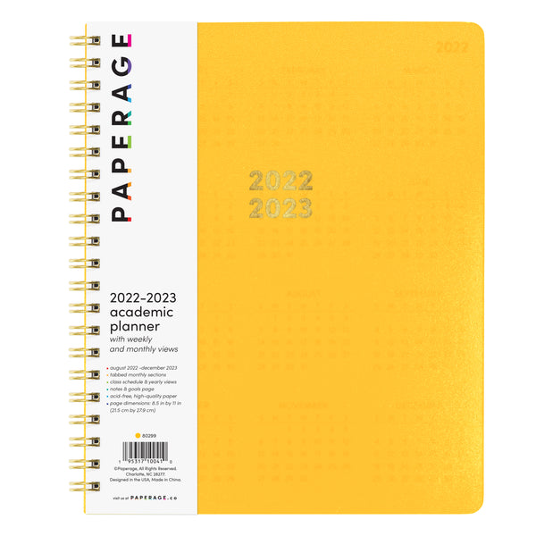 PAPERAGE Academic Planner in Yellow One of Insider.com's Best College Academic Planners