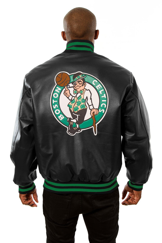 celtics leather jacket