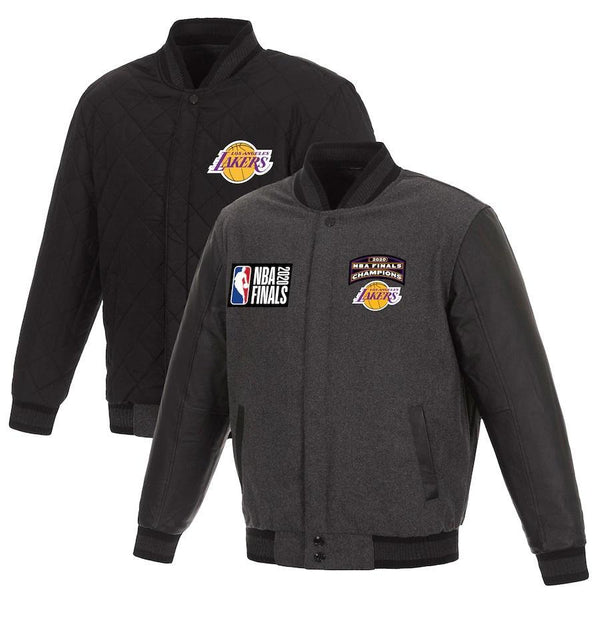 Los Angeles Lakers JH Design Two-Tone Reversible Fleece Hooded