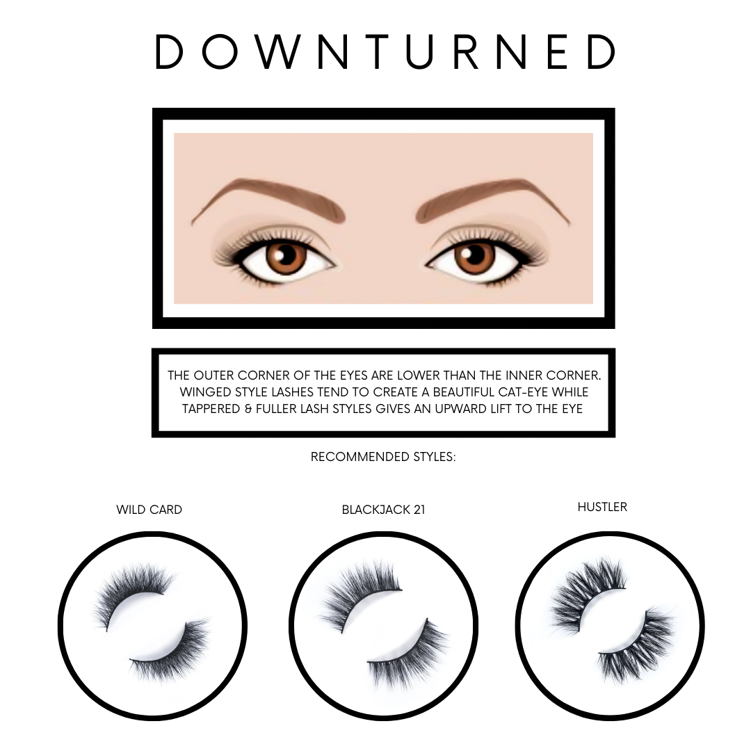 DOWNTURN Eye Shape | Spade Luxury Lashes