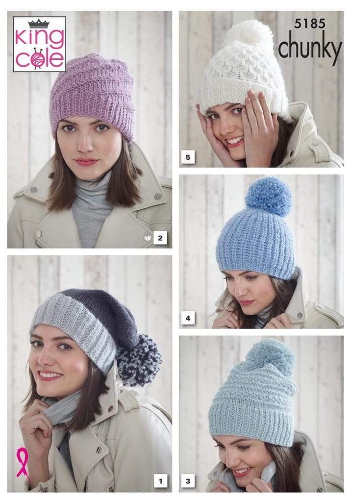 King Cole Timeless Chunky - Hats (5185) | Sconch Yarn Shop | Reviews on ...