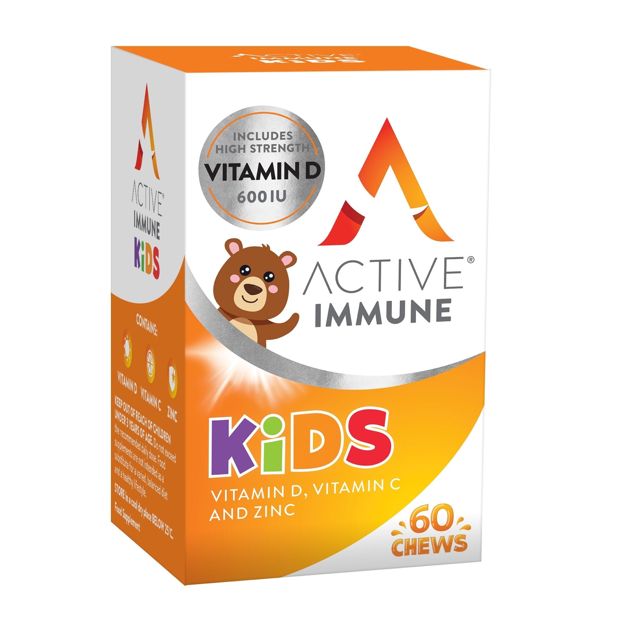 Active Immune for Kids | Vitamin D, C & Zinc | Vitamins for Kids Immun