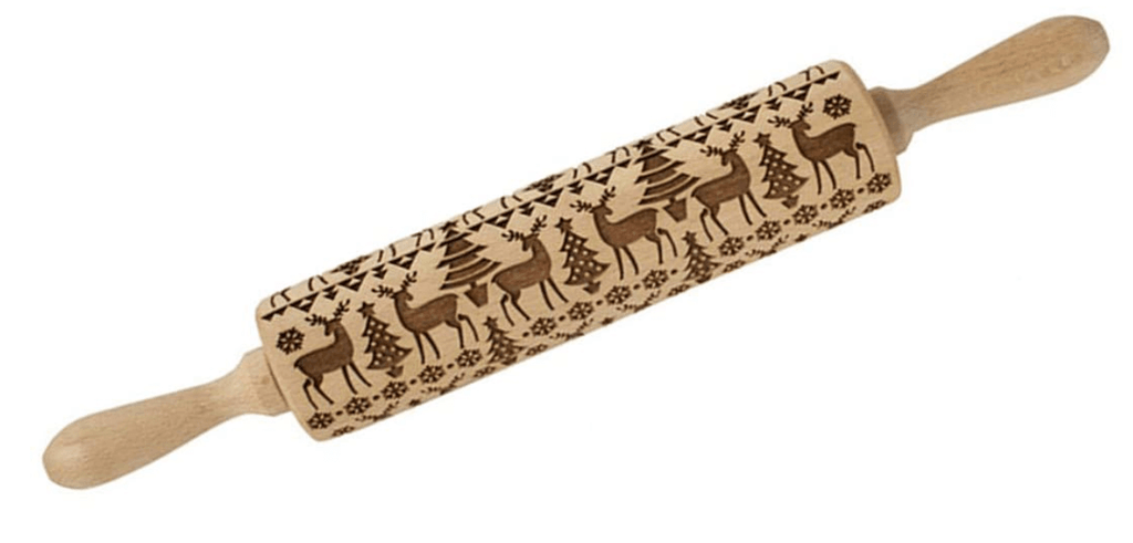 Embossed Reindeer Rolling Pin