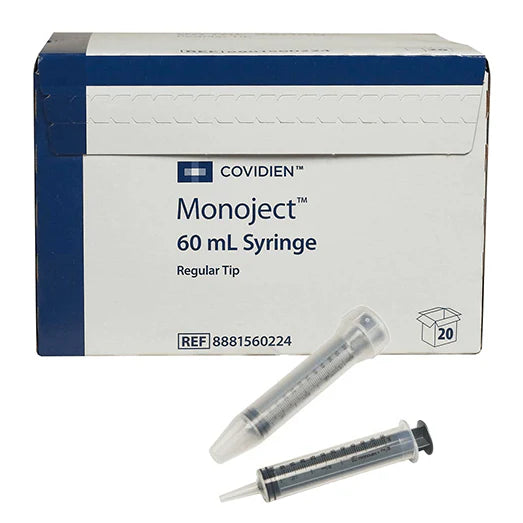 COVIDIEN Monoject™ Regular Tip Sterile Syringe 60ML Rigid Pack In Date Case of 100