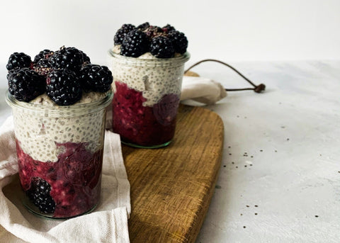 omega chia brombeer pudding