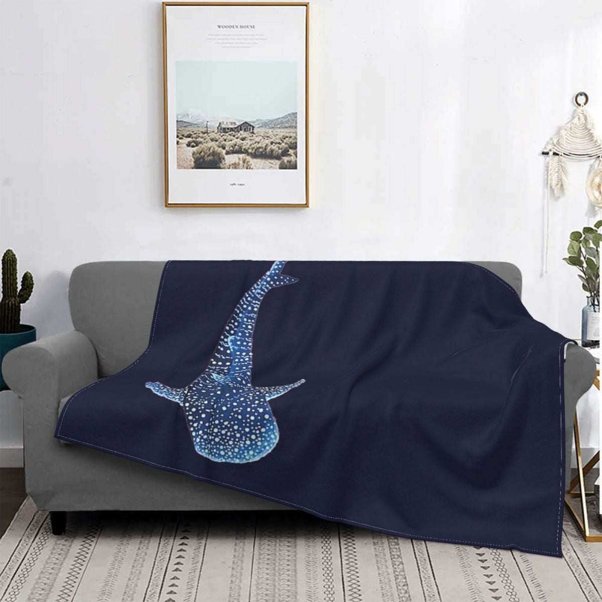 Manta Tiburón azul 60x90 cm (SIZE S) MONTESSORI