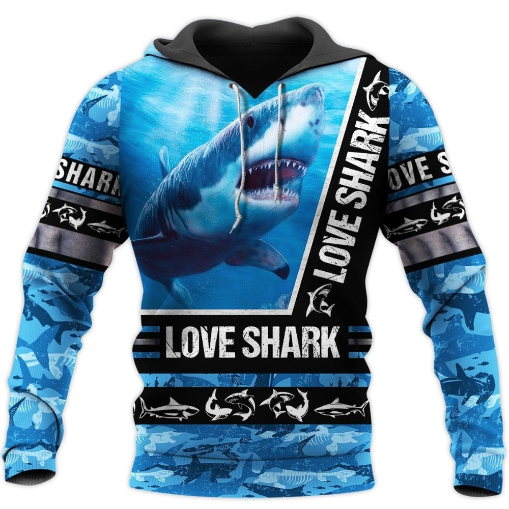 Scuba diving Hoodie Summer Men  Love Shark – Diving Specials Shop