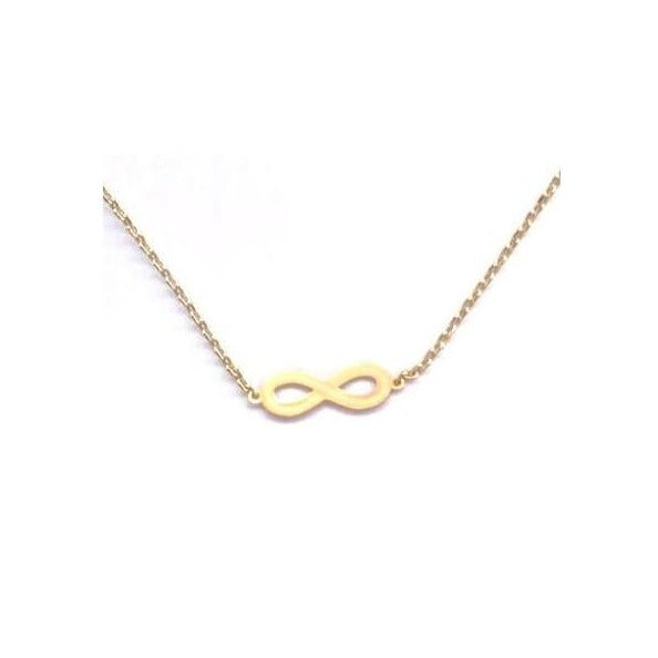 ❤️ Collar de oro 18k Infinito horizontal para mujer | collar – Joyeria Zeller