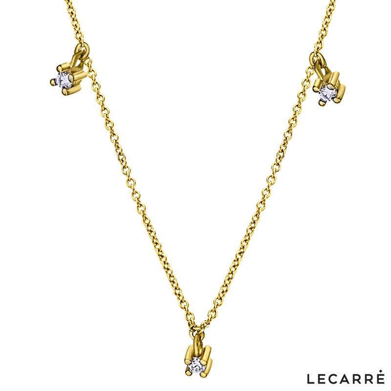 Apariencia tobillo Temeridad ▷ Collar de Oro 18k Lecarré con 3 colgantes de diamantes para mujer –  Joyeria Zeller