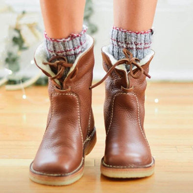 elegchic lace up boots