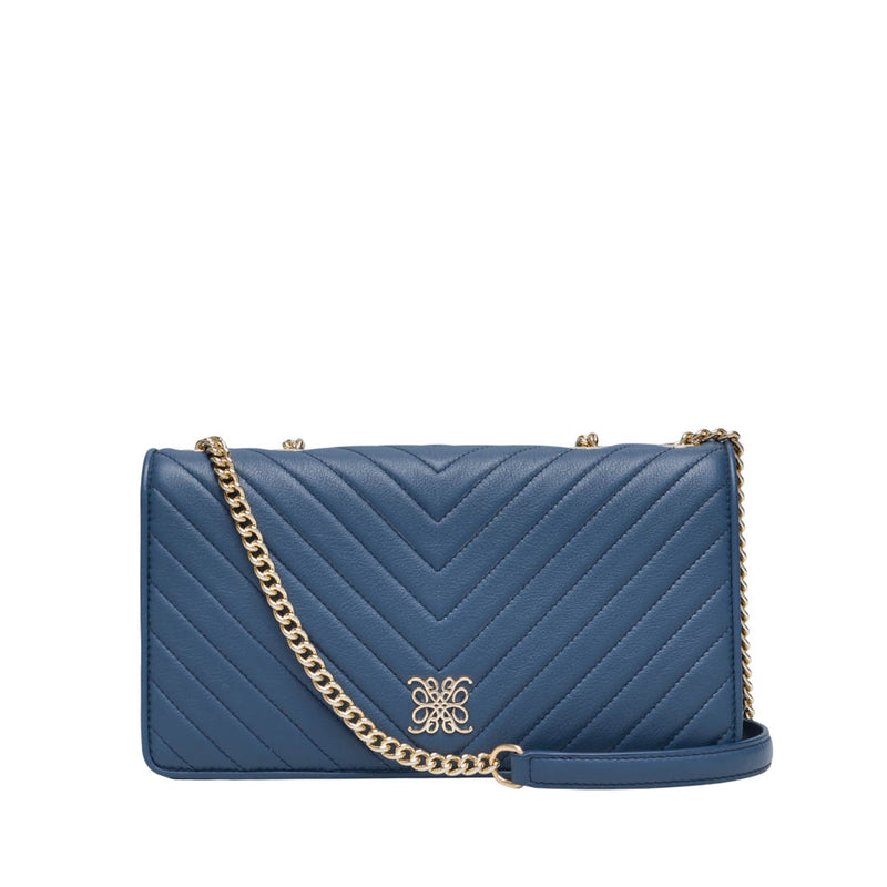 Maddie Blue - Nappa Leather Crossbody Bag | MIRTA