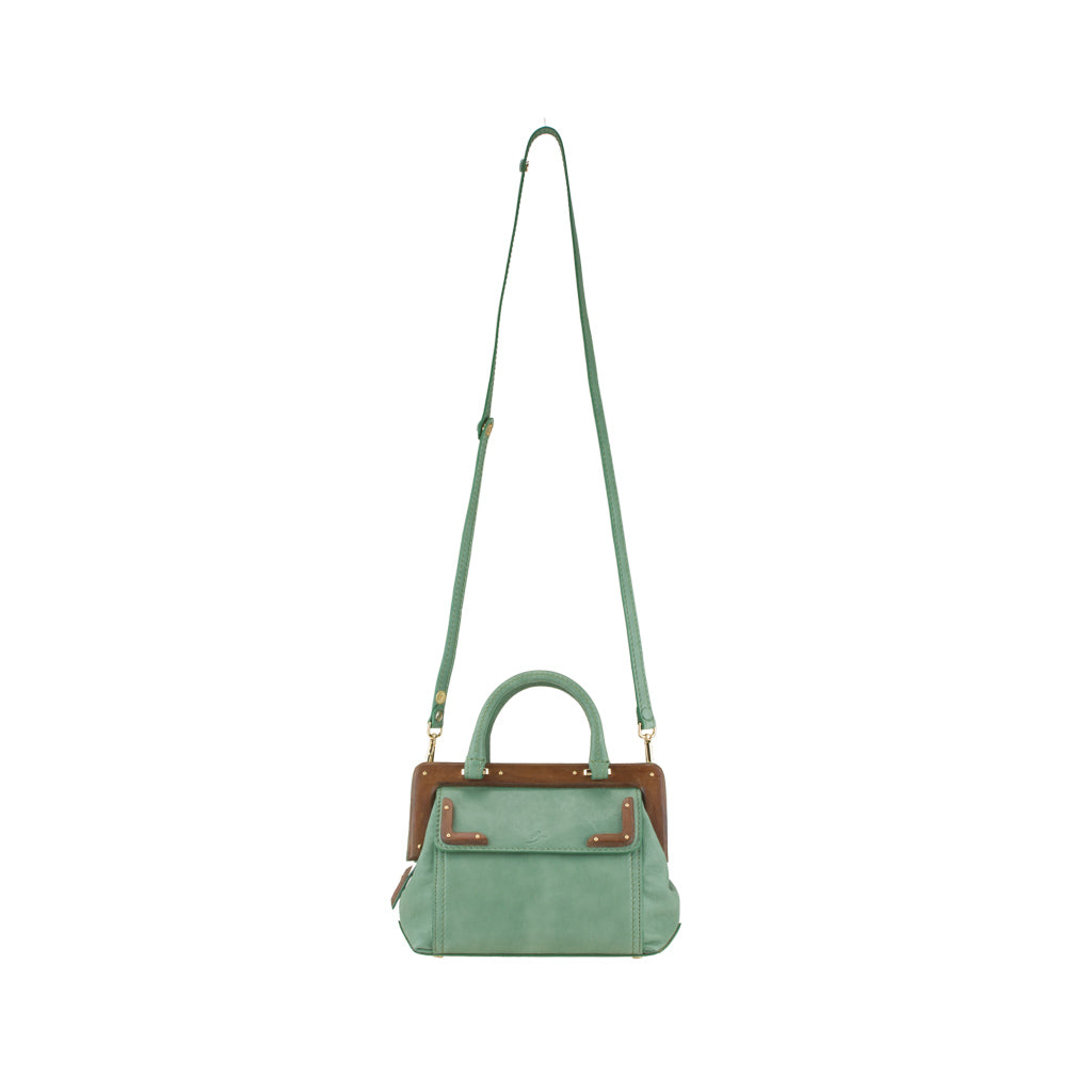 1630 Sage Green - Vegetable-Tanned Leather Top Handle Bag | MIRTA