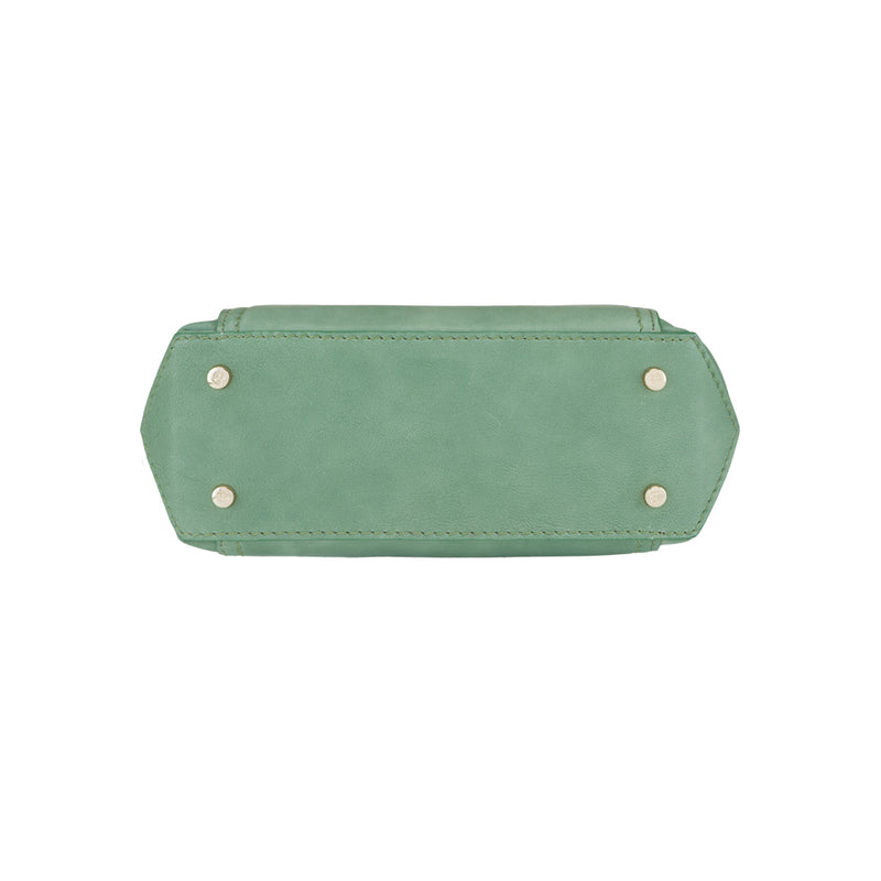 1630 Sage Green - Vegetable-Tanned Leather Top Handle Bag | MIRTA