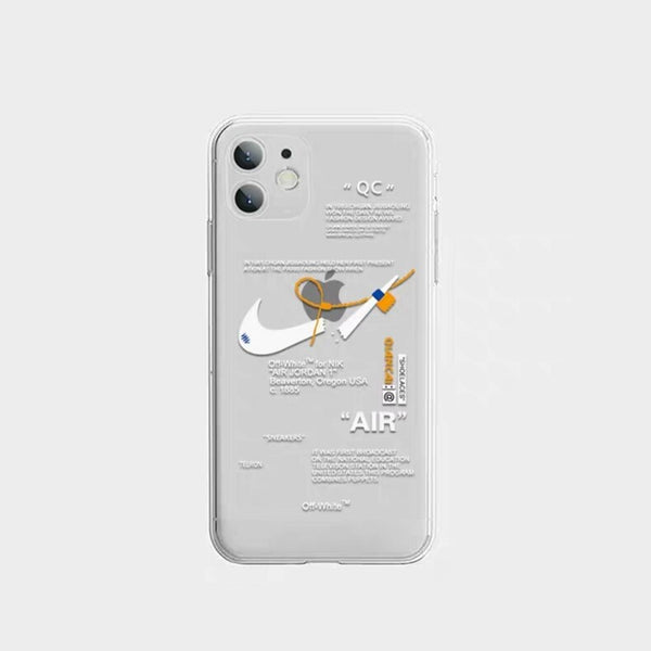 Minimalist Design Clear Case for iPhone - OFF White Collection